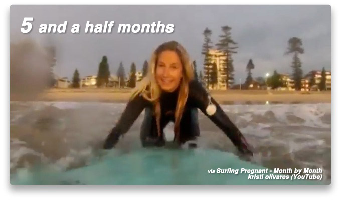 妊婦さんのサーフィン 月別映像（Surfing Pregnant - Month by Month）