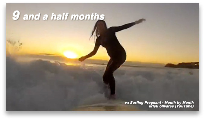 妊婦さんのサーフィン 月別映像（Surfing Pregnant - Month by Month）
