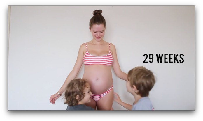 妊婦さんのおなか 妊娠29週