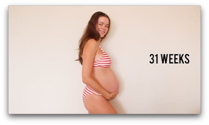 妊婦さんのおなか 妊娠31週