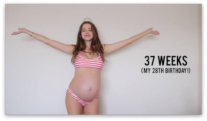 妊婦さんのおなか 妊娠37週