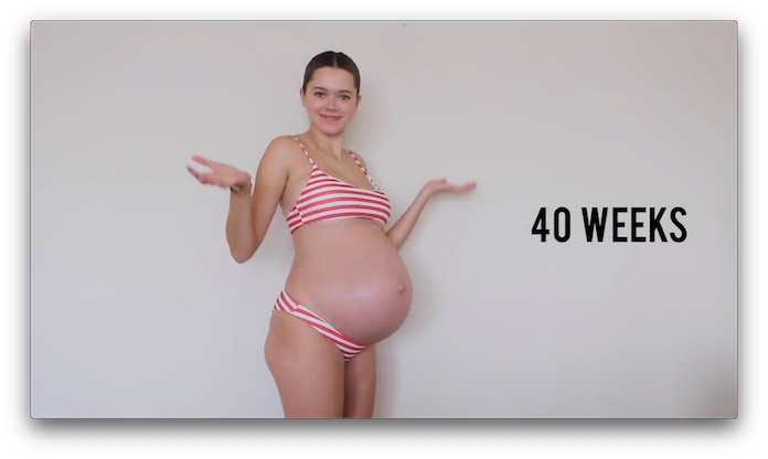妊婦さんのおなか 妊娠40週