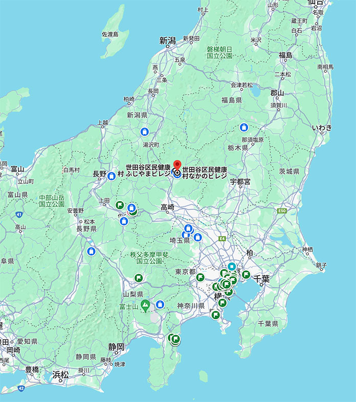 群馬県川場村の地図