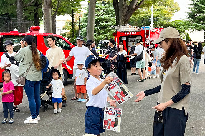 少年消防団 活動中