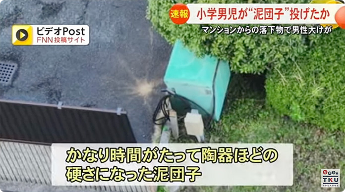 かなり時間がたって陶器ほどの硬さになった泥団子