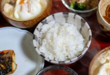 備蓄米で炊いたご飯とおかず
