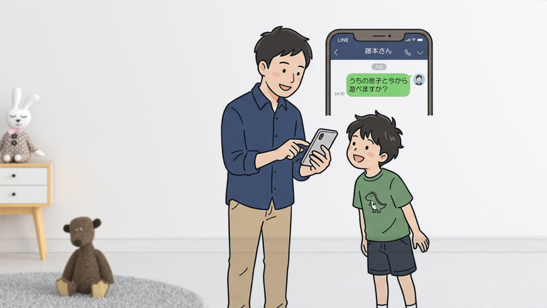 asobi-yakusoku-line 子どもの遊ぶ約束をLINEで連絡している