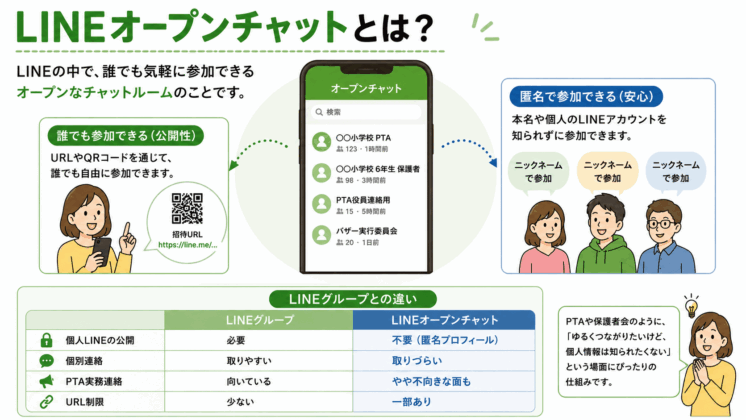 PTAでLINEオープンチャットを使って分かったメリット・デメリット|LINEグループとの違いも解説 - パパやる