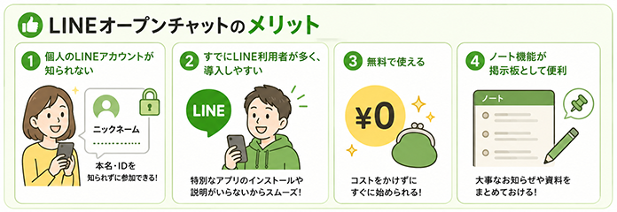 LINEオープンチャットのメリット